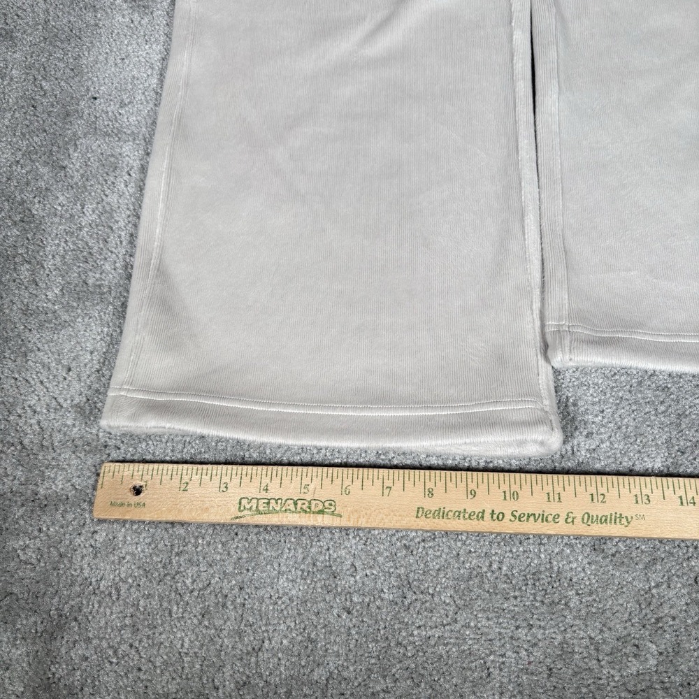 Lululemon Plush Velour Mid Rise Pants Womens XS Beige Cream Wide Leg Baggy Logo - Picture 8 of 8
